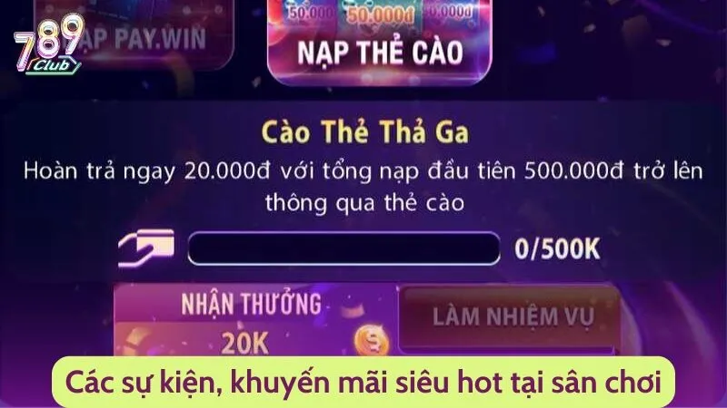 Giới Thiệu 789Club - Thiên Đường Giải Trí Cho Mọi Tay Chơi 3 Các sự kiện, khuyến mãi siêu hot tại sân chơi