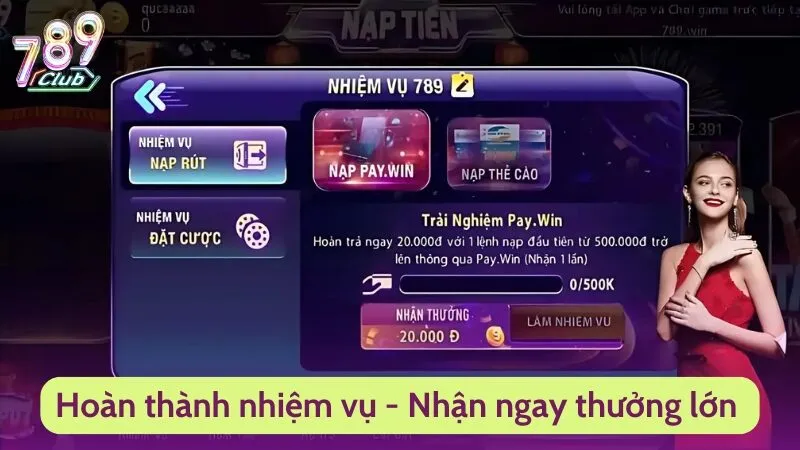 Khuyến Mãi 789Club 3 Hoàn thành đầy đủ các nhiệm vụ cũng có thể nhận được phần thưởng lớn