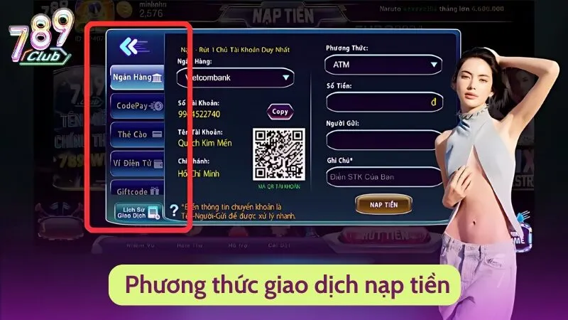 Nạp Tiền 789Club Nhanh Chóng Và Đơn Giản Chỉ Trong Nốt Nhạc 3 Có những phương thức giao dịch nào hiện có tại sân chơi?